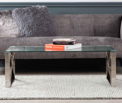 Embrace an on-trend dash of black into your interior with the versatile Solenn Coffee table which will fit seamlessly into any interior?s colour scheme.? The black wooden table top with an elegant geometrical semicircle design sits atop a refined black metal base.