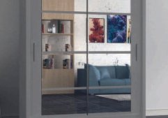 Delta white sliding wardrobe