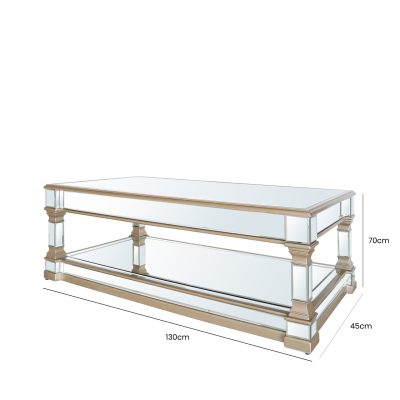 HSUK- Champagne Mirrored Coffee Table