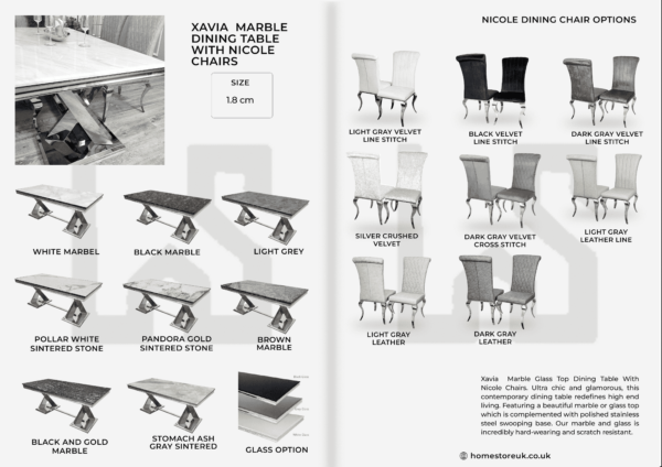 Xavia Dining Table with Nicole Chair’s
