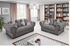 Ibiza Sofa Set brown fabric sofa