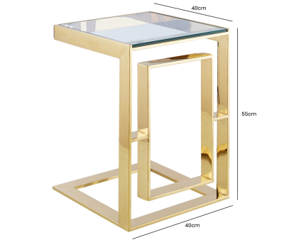 HSUK- Apex Gold Sofa Table