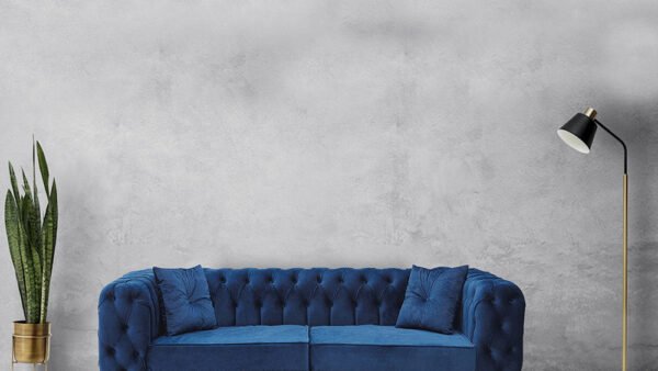 Chicago Blue Chesterfield Sofa Set