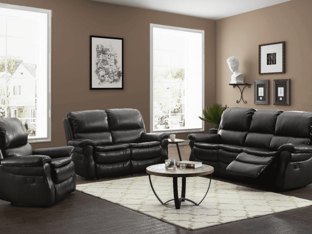 Arrange 3 Seater Reclining Sofa brown leather sofa